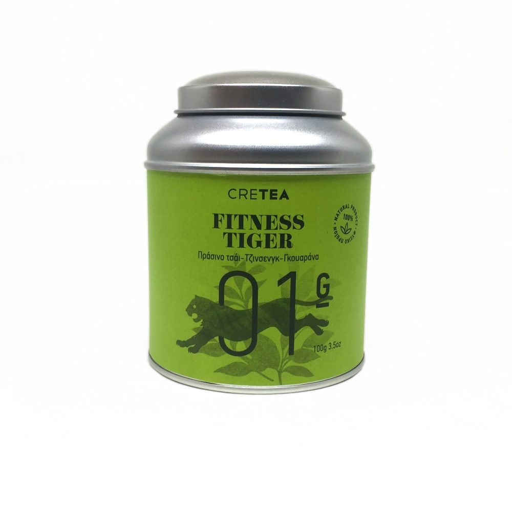 FITNESS TIGER Zielona herbata - guarana i żeń-szeń. Opakowanie 100 g.