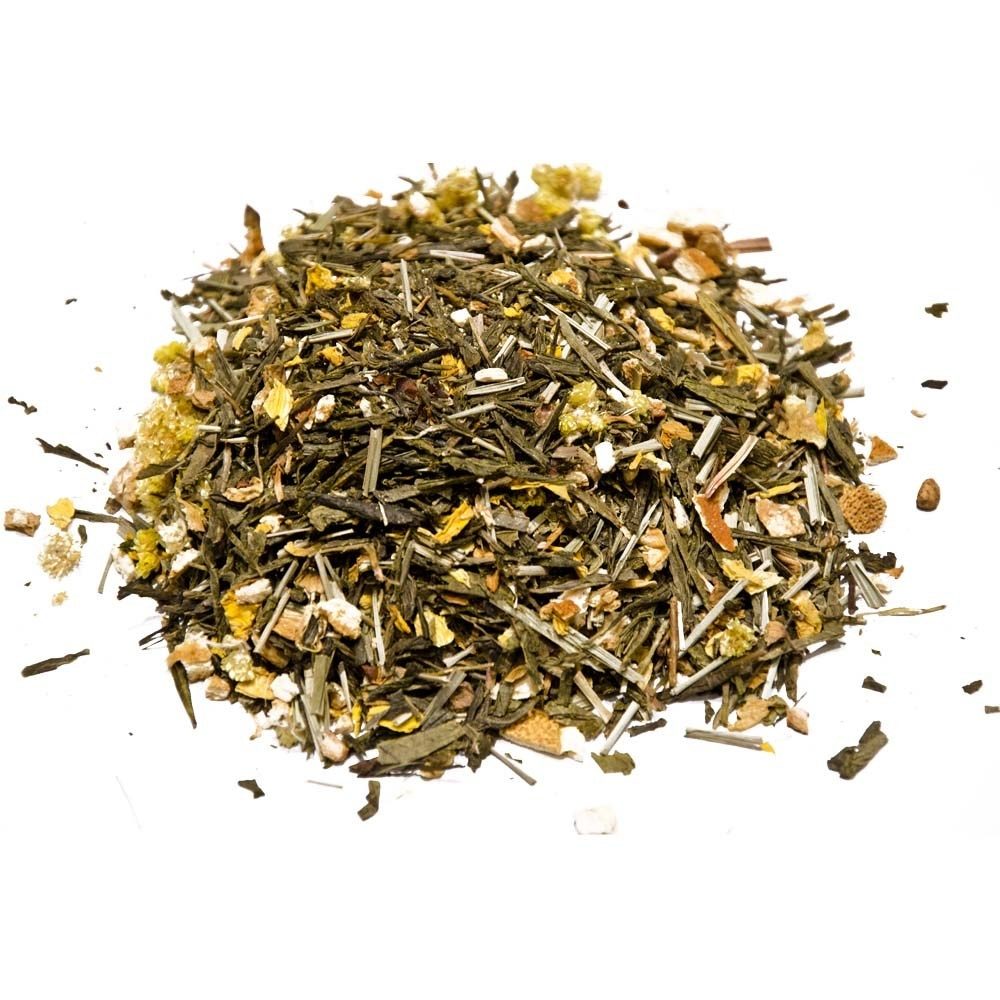 Zielona herbata z guaraną i żeń-szeniem. 50g.