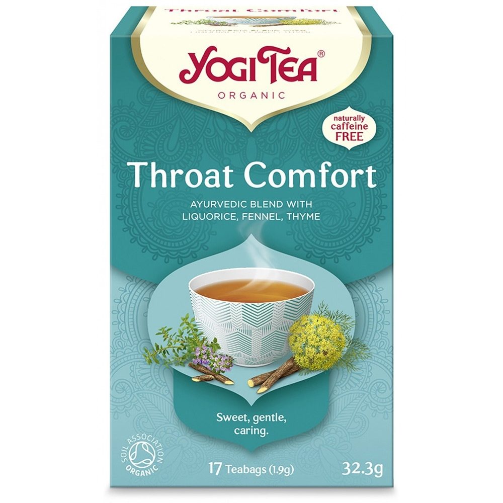 Herbata Yogi Tea Throat Comfort ulga w gardle (organiczna).